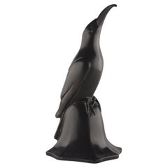 Art Deco Bronze Bird Bell by Edouard-Marcel Sandoz, Susse Frères Foundry