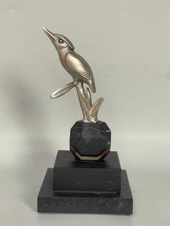 Pisapapeles Art Déco de bronce con pájaro Firmado P. Sega