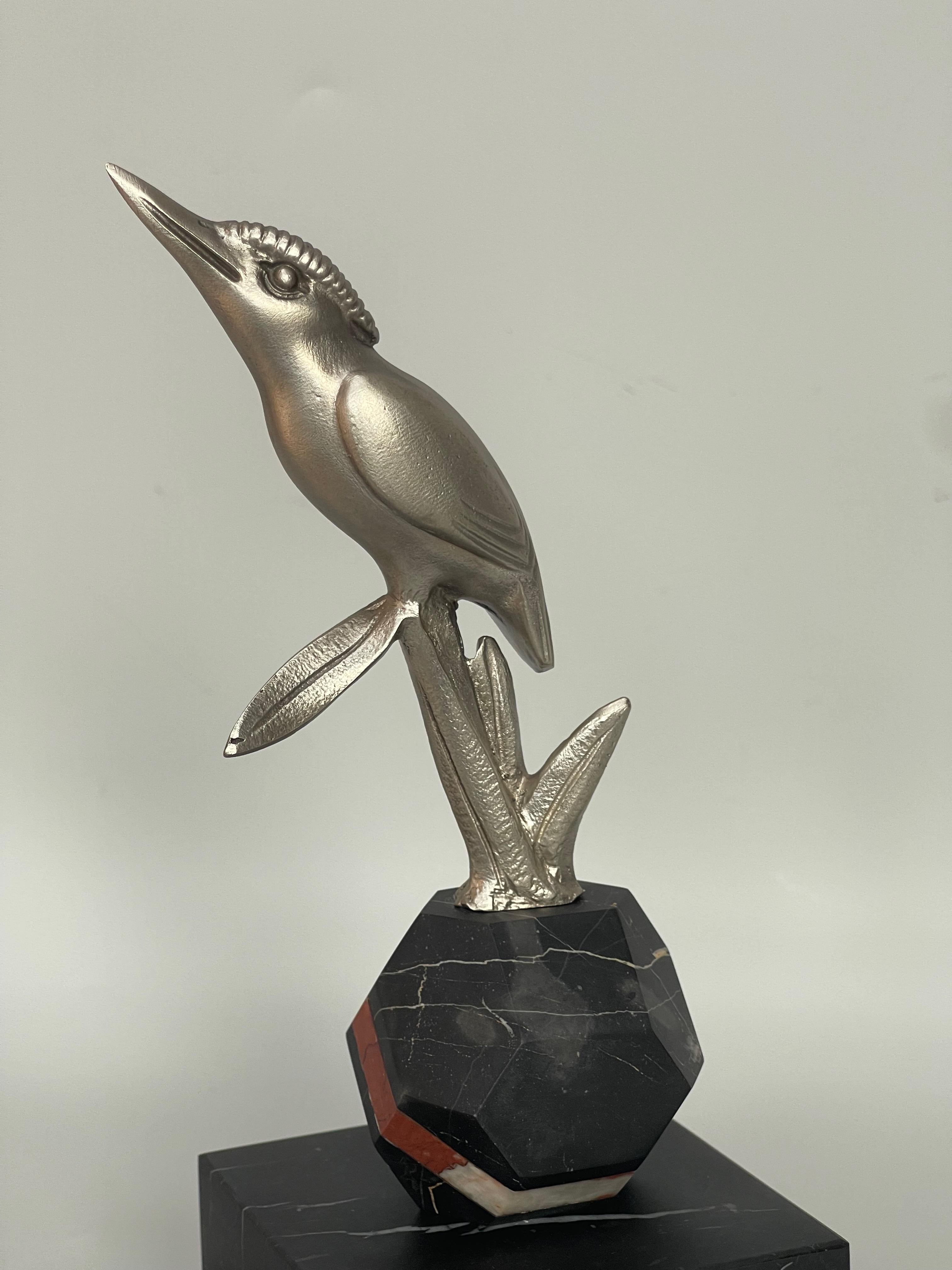 Art Deco Bronze Bird Paperweight Signed P. Sega For Sale 4