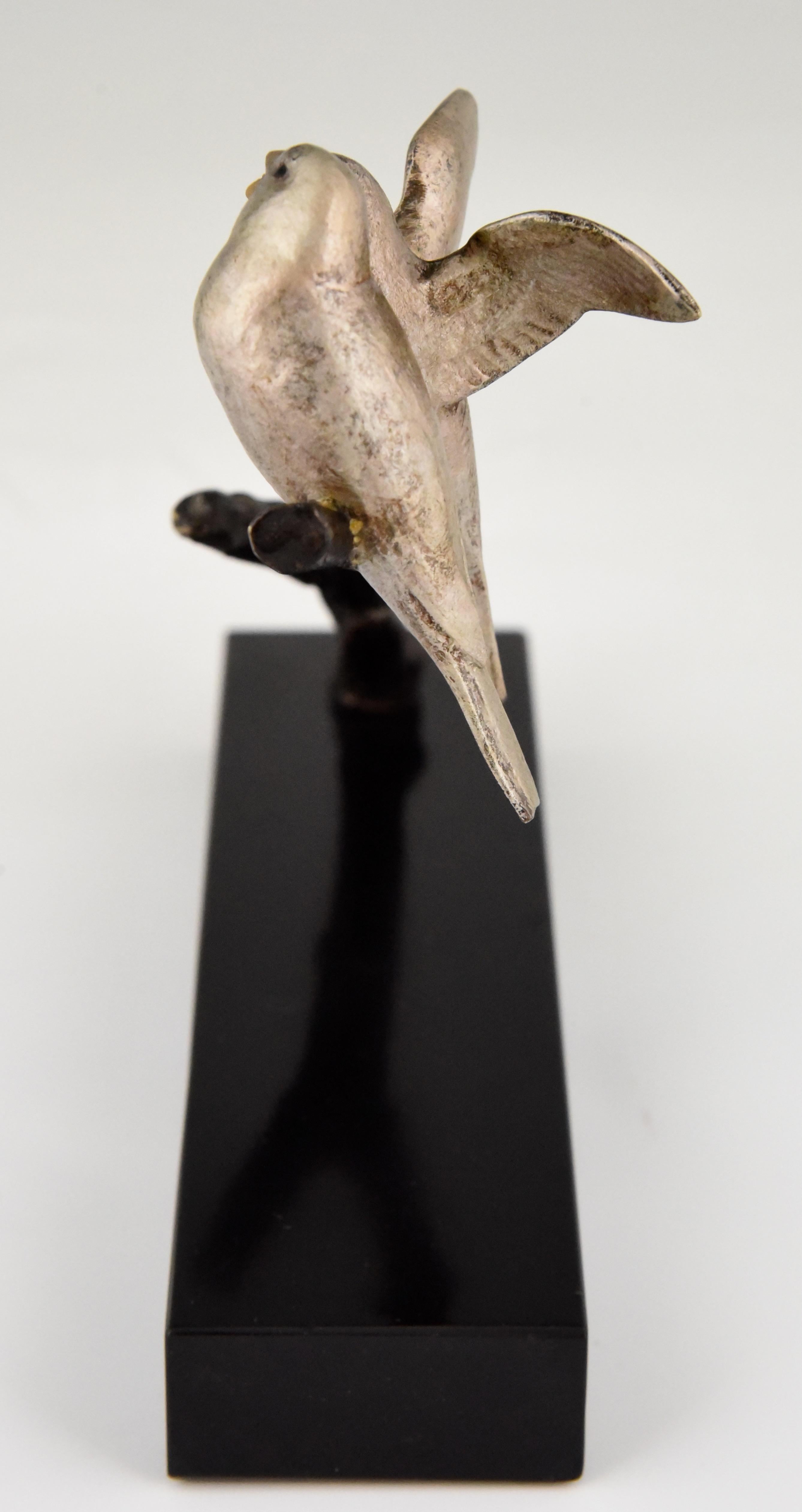 Art Deco Bronze Bird Sculpture André Vincent Becquerel  France 1930 1