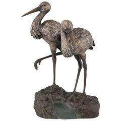 Art Deco Bronze Bird Sculpture by A. Vannier  1930  France