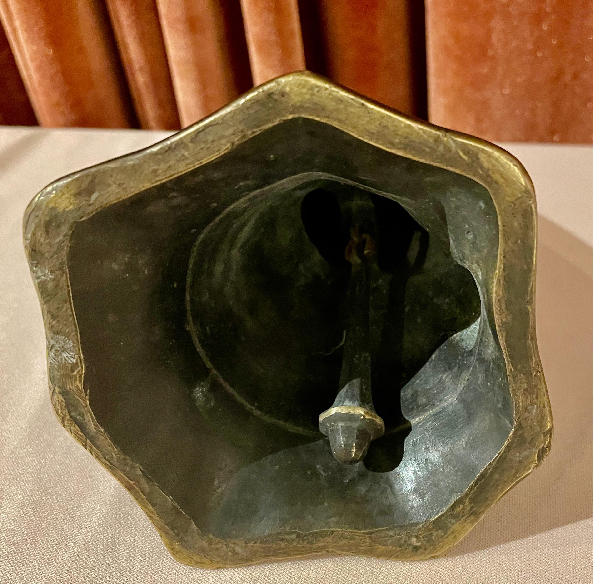 Sculpture de cloche d'oiseau bleue en bronze Art Déco par Edouard Marcel Sandoz, cubiste français en vente 7