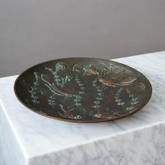 Ciotola in bronzo Art Deco di Gunnar Nylund, Svezia, anni '40