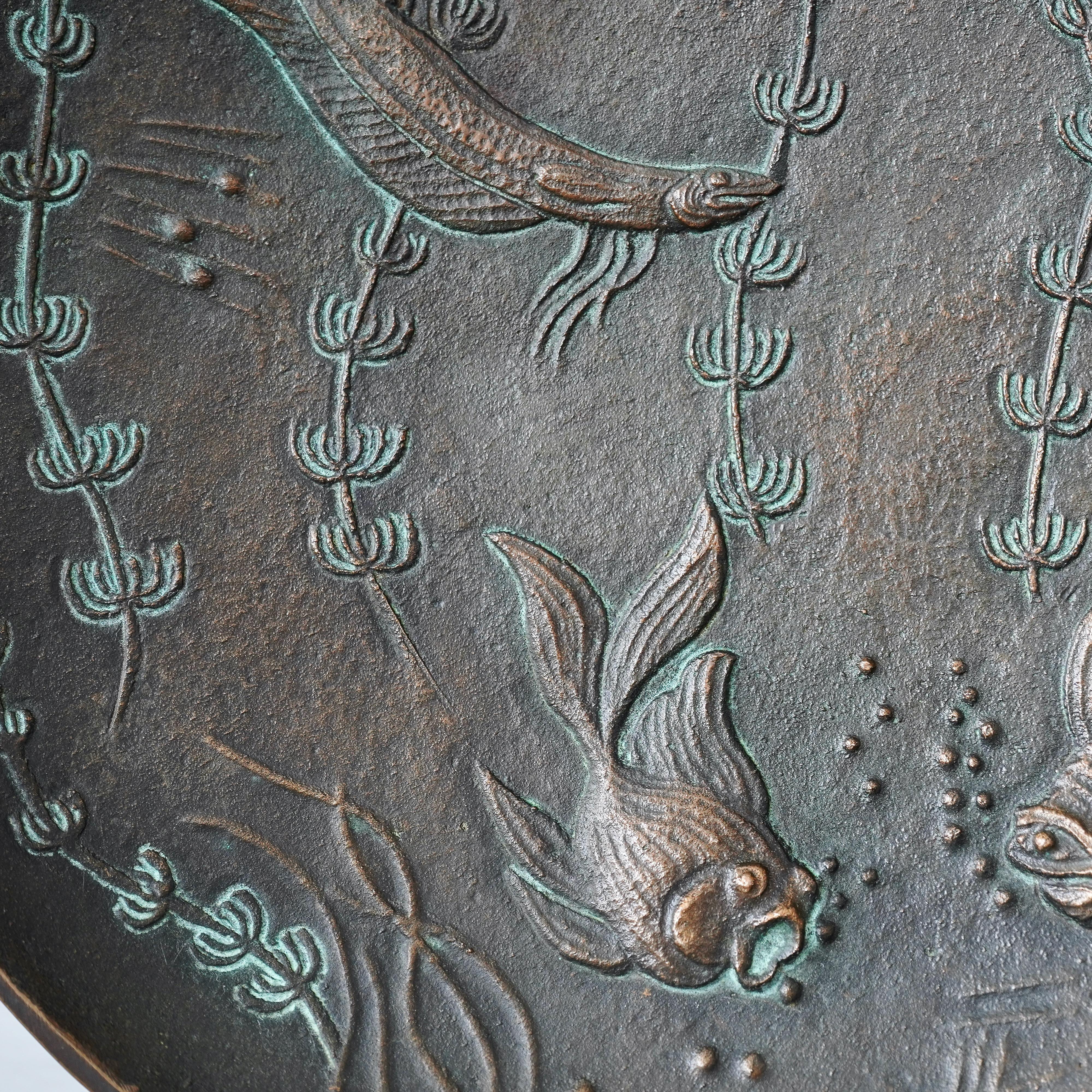 Svedese Ciotola in bronzo Art Deco di Gunnar Nylund, Svezia, anni '40 in vendita