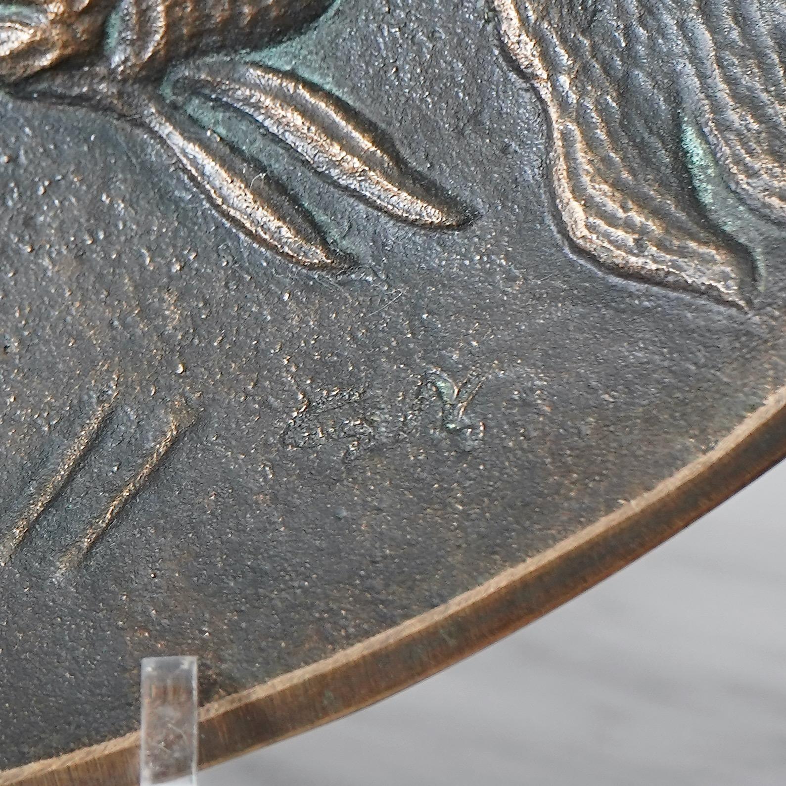 Calco Ciotola in bronzo Art Deco di Gunnar Nylund, Svezia, anni '40 in vendita