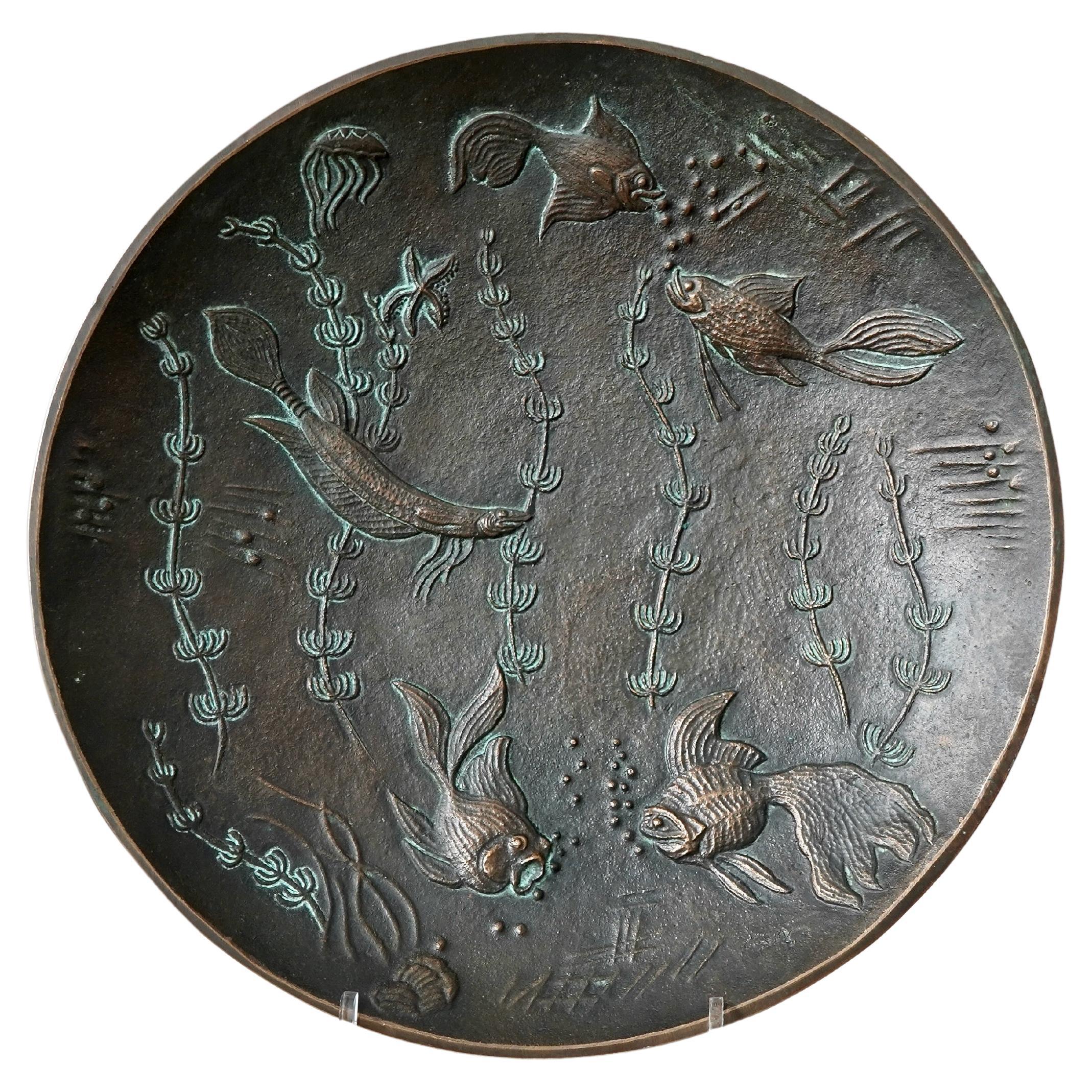 Art Deco Bronze Bowl by Gunnar Nylund, Sweden, 1940s