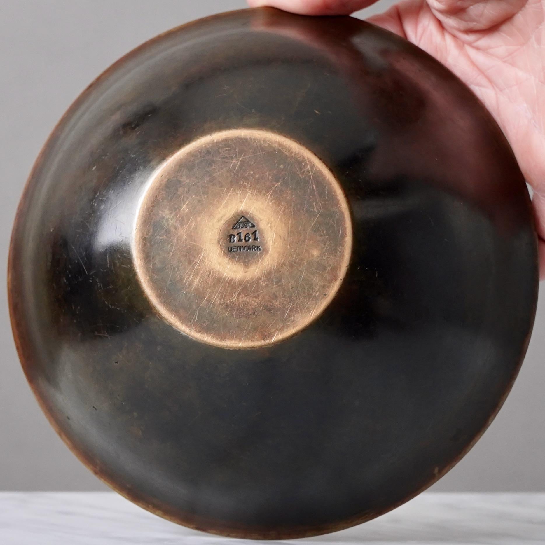 Art Deco Bronze Bowl by Just Andersen, Denmark, 1920s In Good Condition For Sale In Malmö, SE