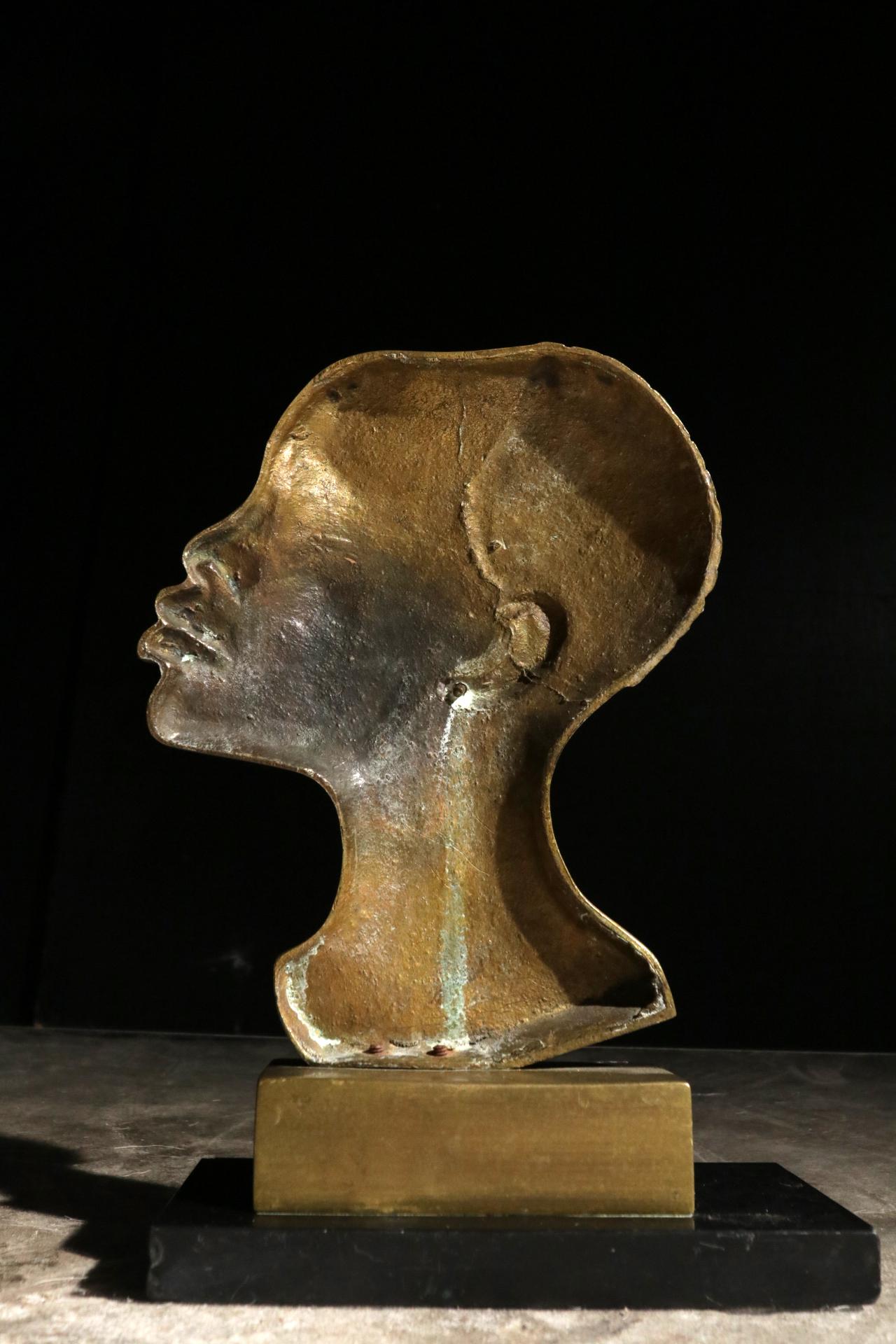 Art Deco Bronze Bust Manner Franz Hagenauer of Vienna Werkstatte 1