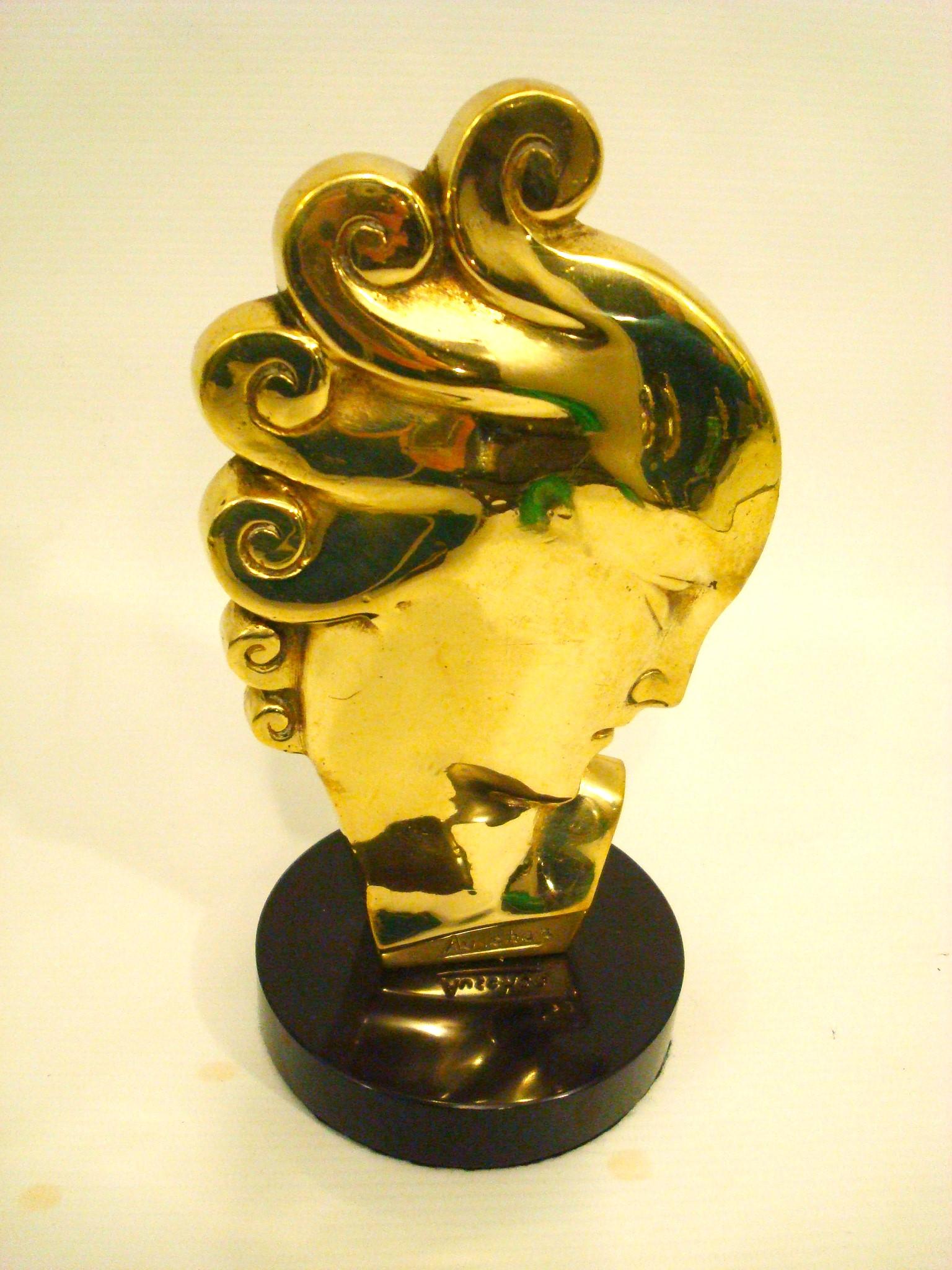 Bronzo Scultura in bronzo Art Deco di un busto di donna / Francia, 1930 in vendita