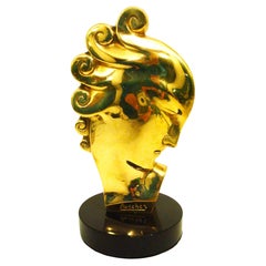 Art Deco Bronze Bust Sculpture of a Woman / France, 1930