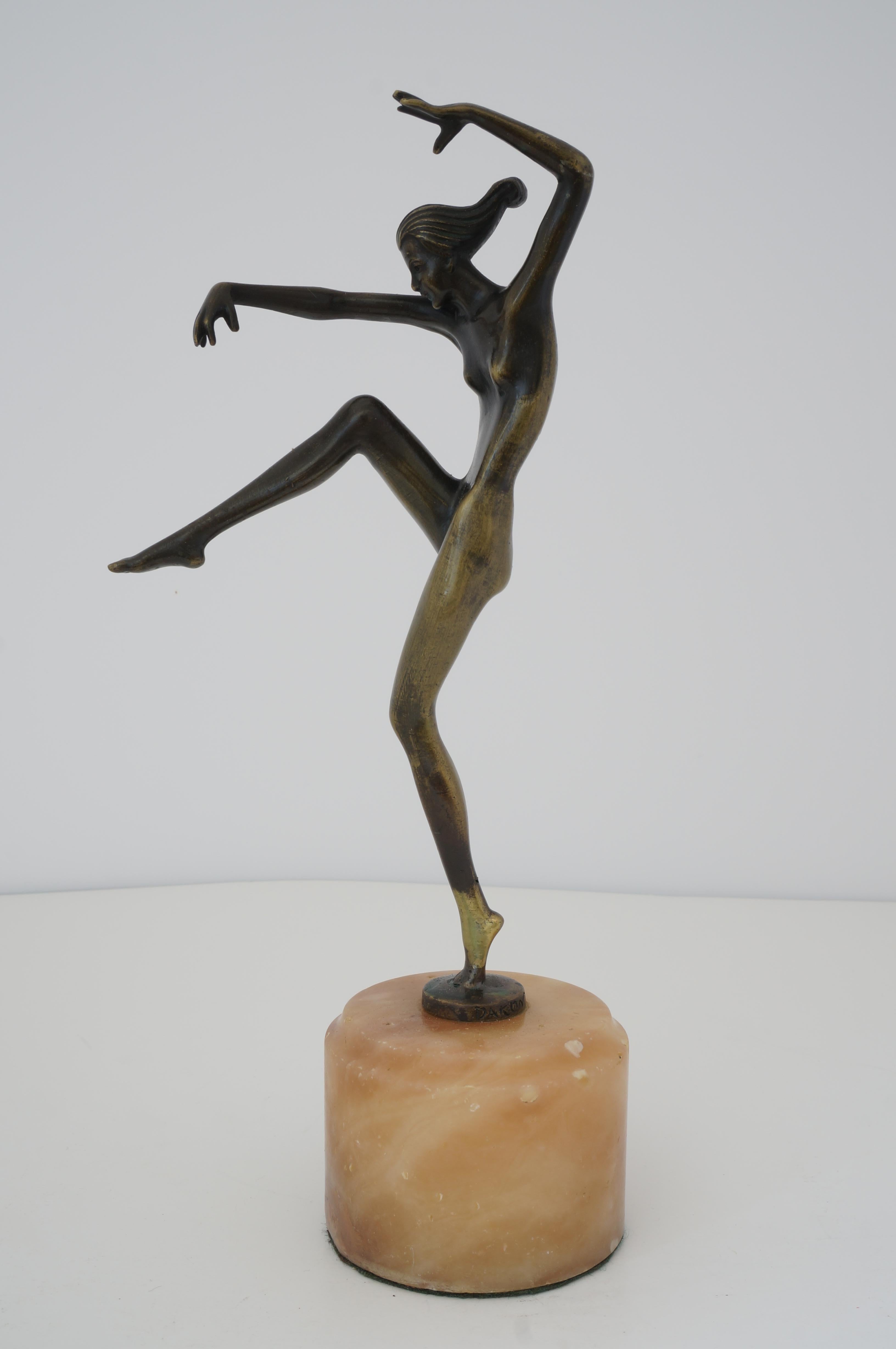 Patinated Art Deco Bronze by Stefan Dakon For Sale