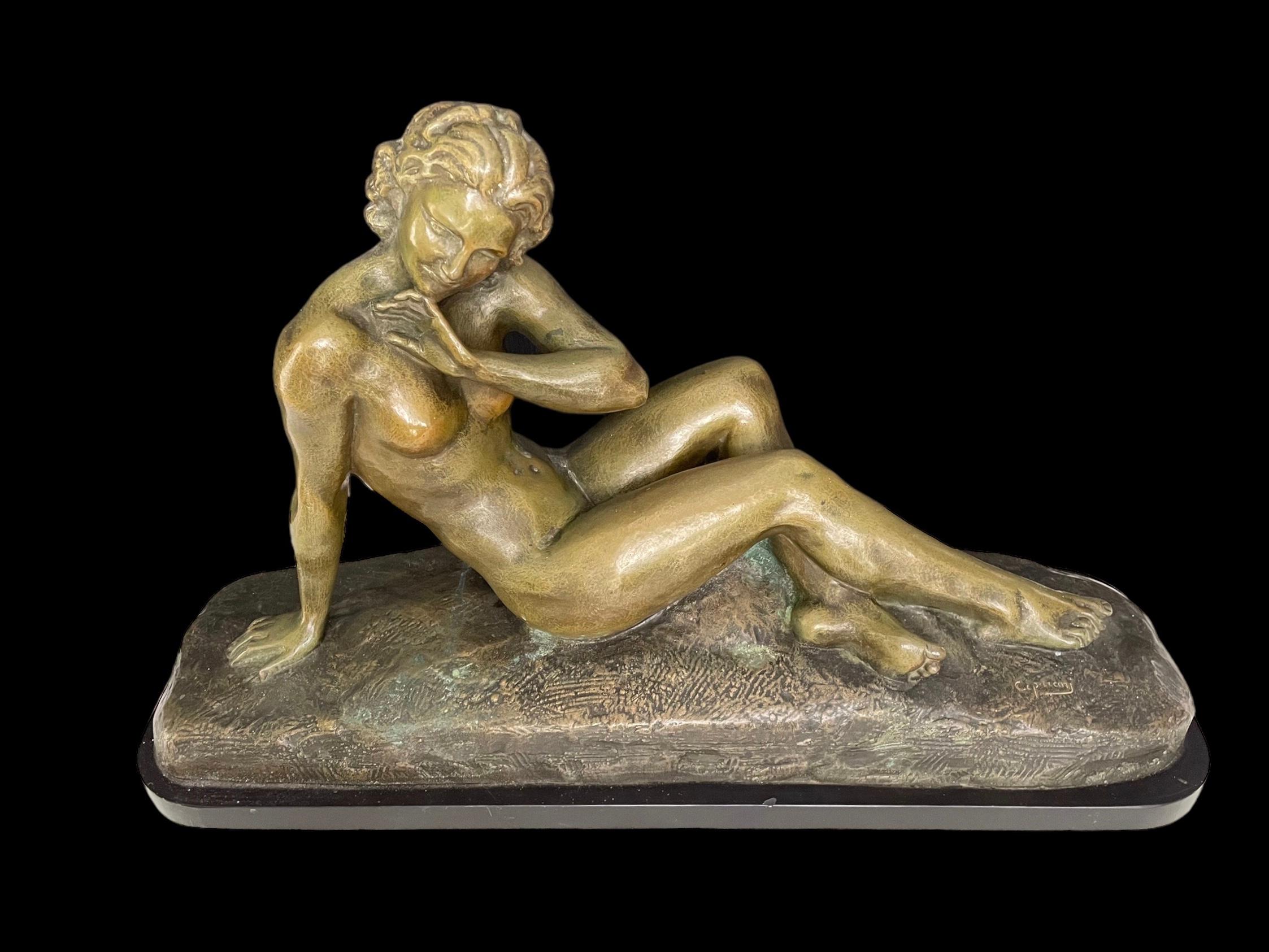 Art Deco Bronze by Ugo Cipriani For Sale 5