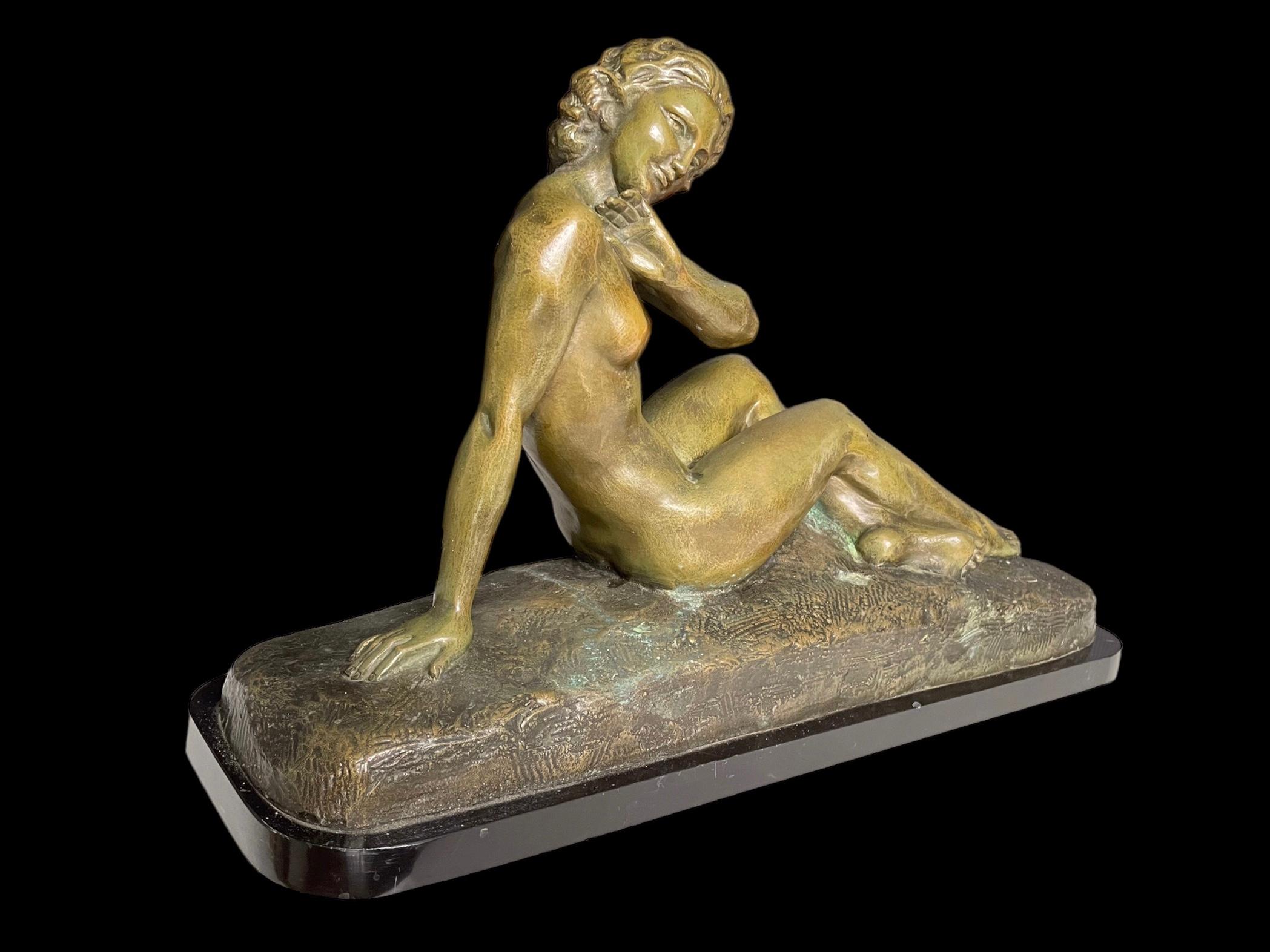 Bronze im Art déco-Stil von Ugo Cipriani im Zustand „Gut“ im Angebot in Lee-On-The-Solent, GB