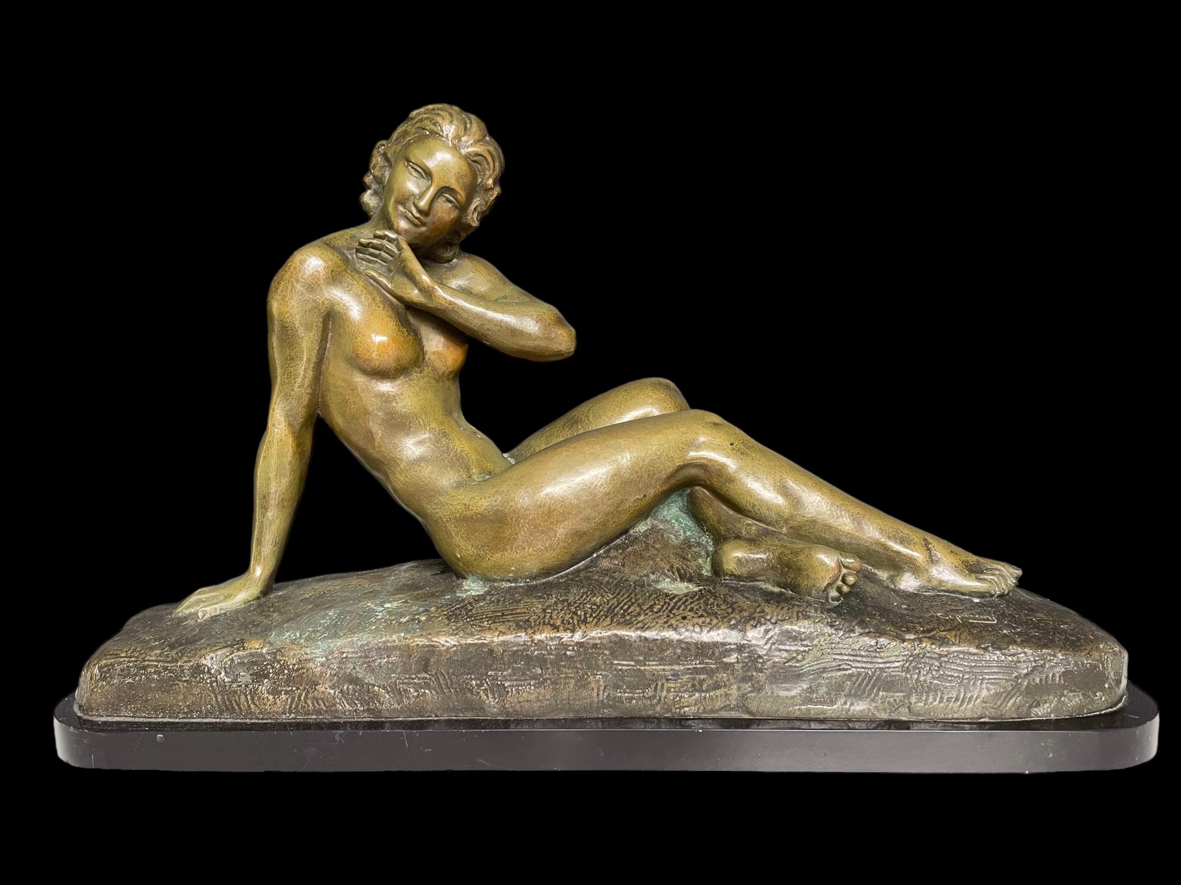 Mid-20th Century Art Deco Bronze by Ugo Cipriani For Sale