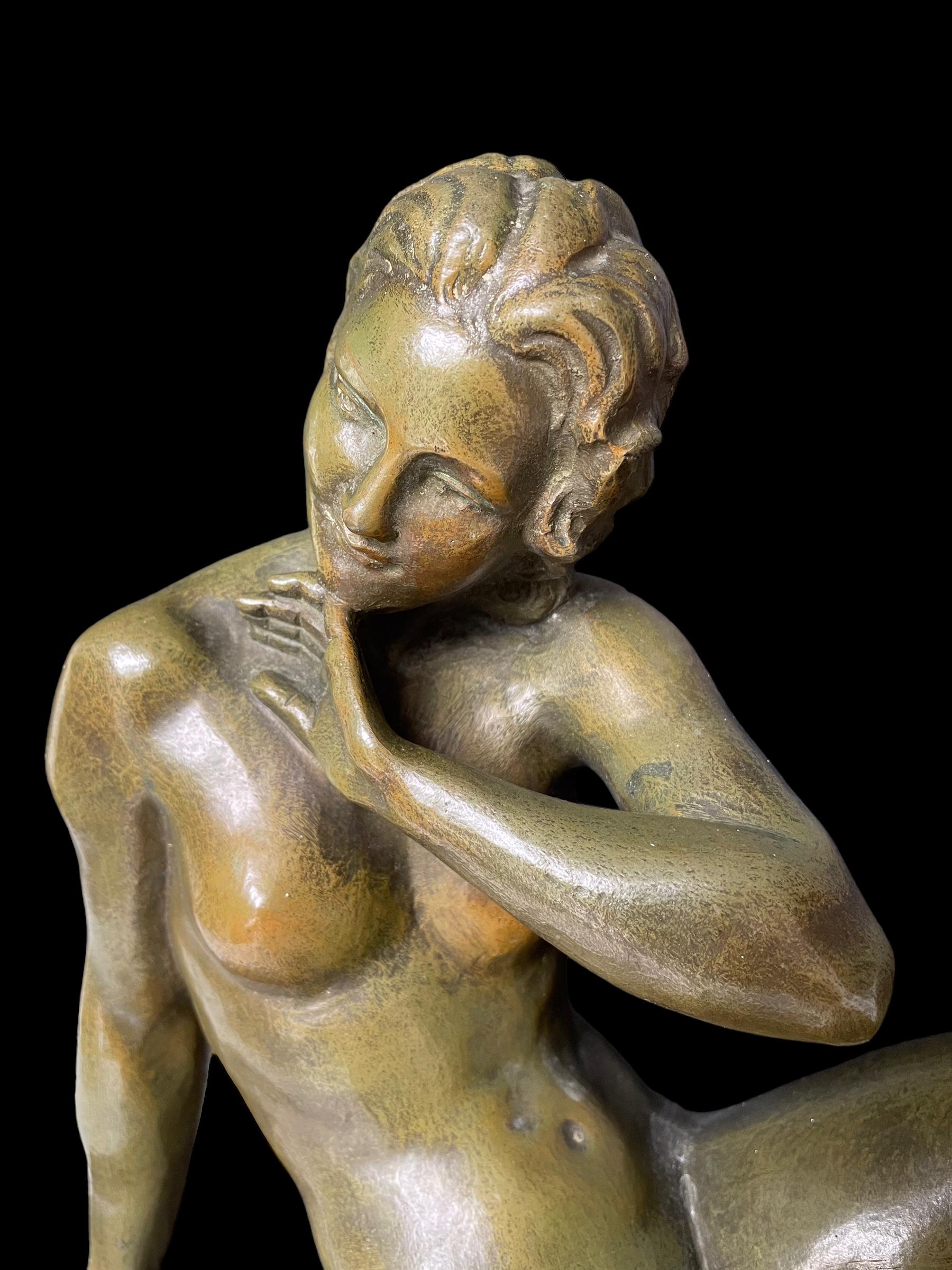 Milieu du XXe siècle Bronze Art Déco d'Ugo Cipriani en vente