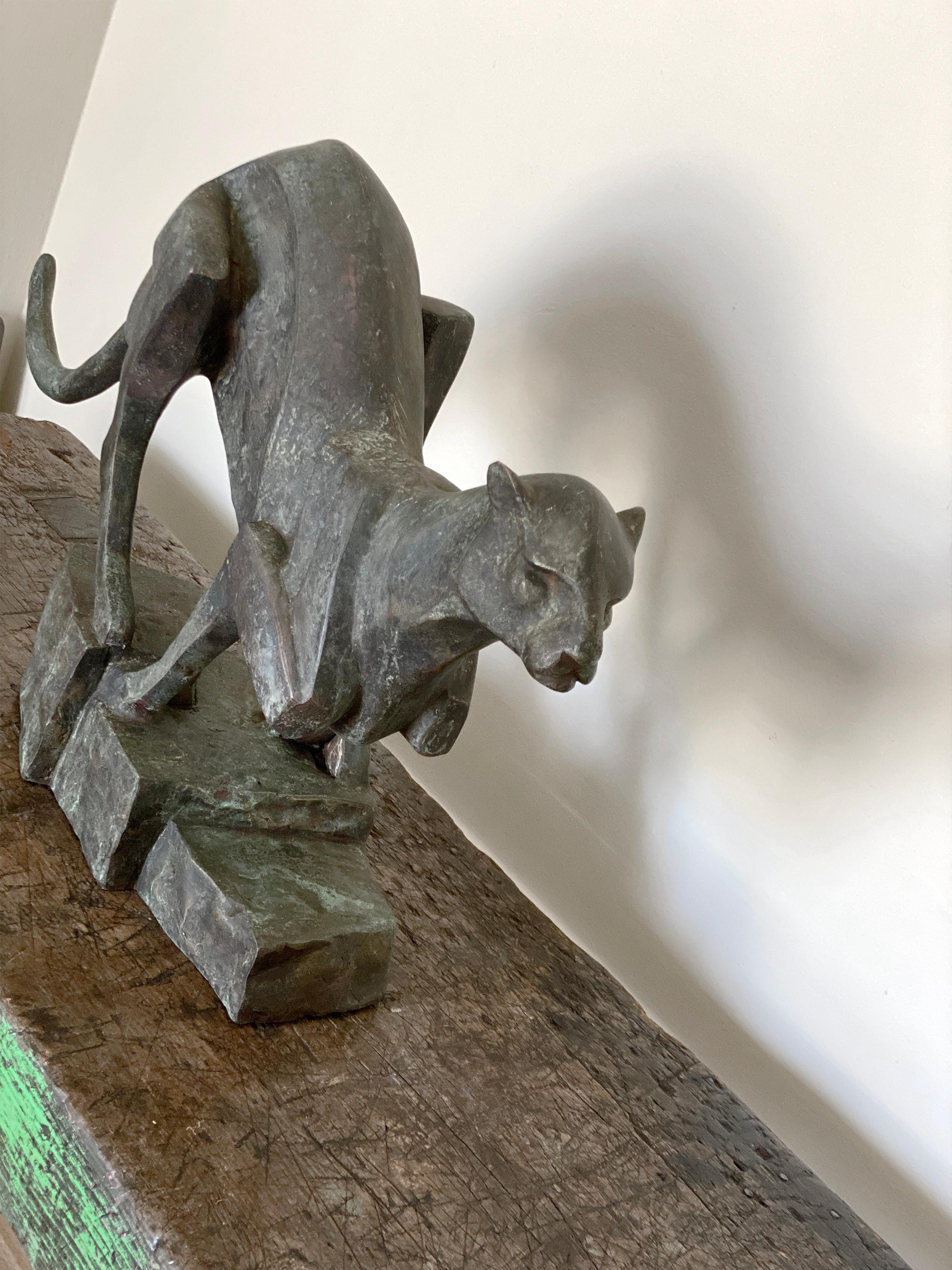 Art Deco Bronze Cat 1