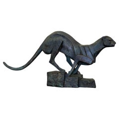 Art Deco Bronze Katze