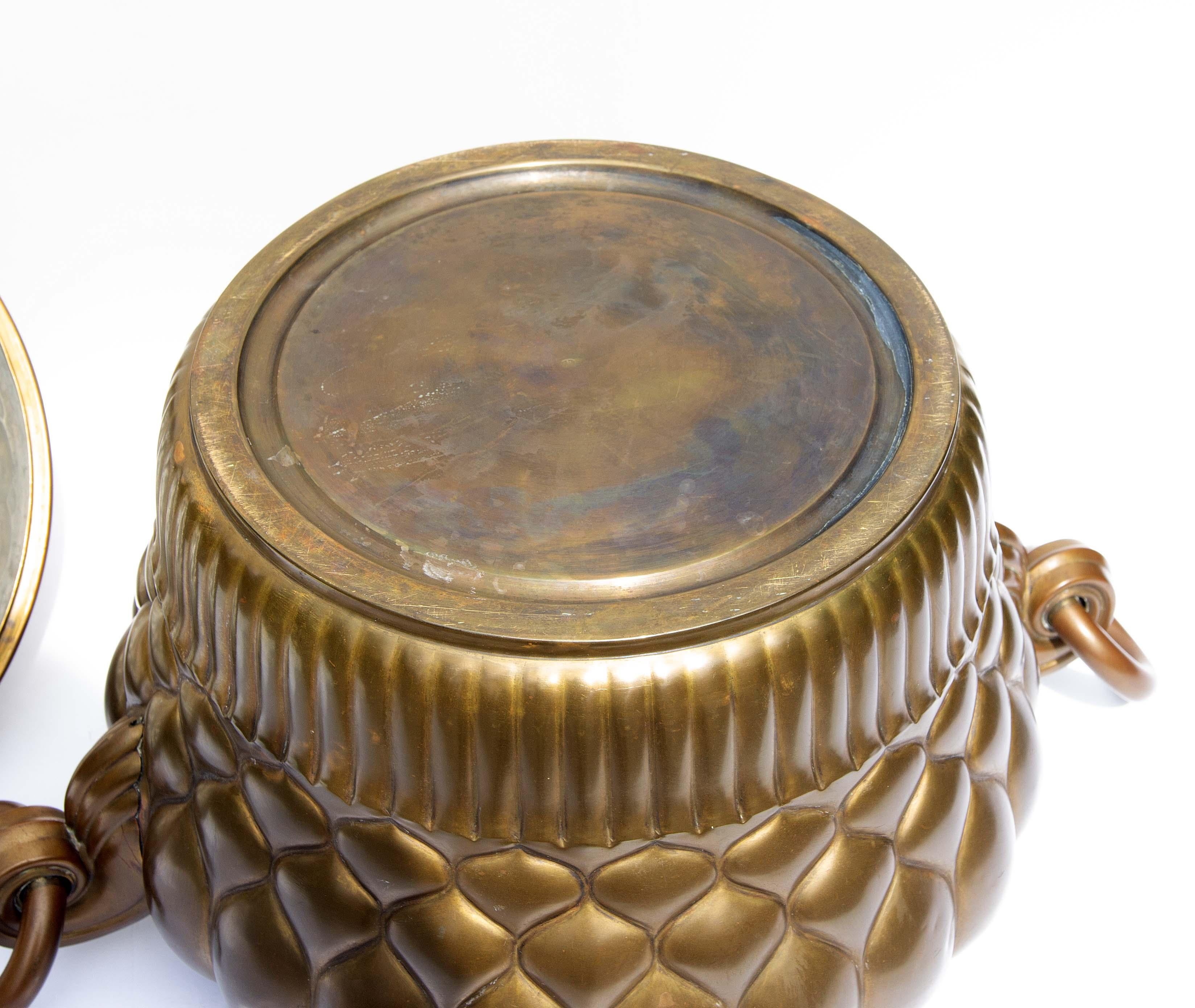 Art Deco Bronze Center Piece Covered Urn For Sale 3