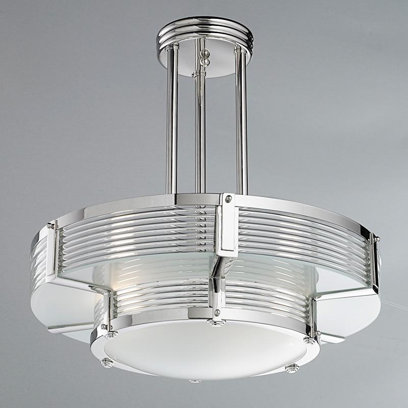 Fatto a mano Lampadario Art Deco in bronzo in vendita