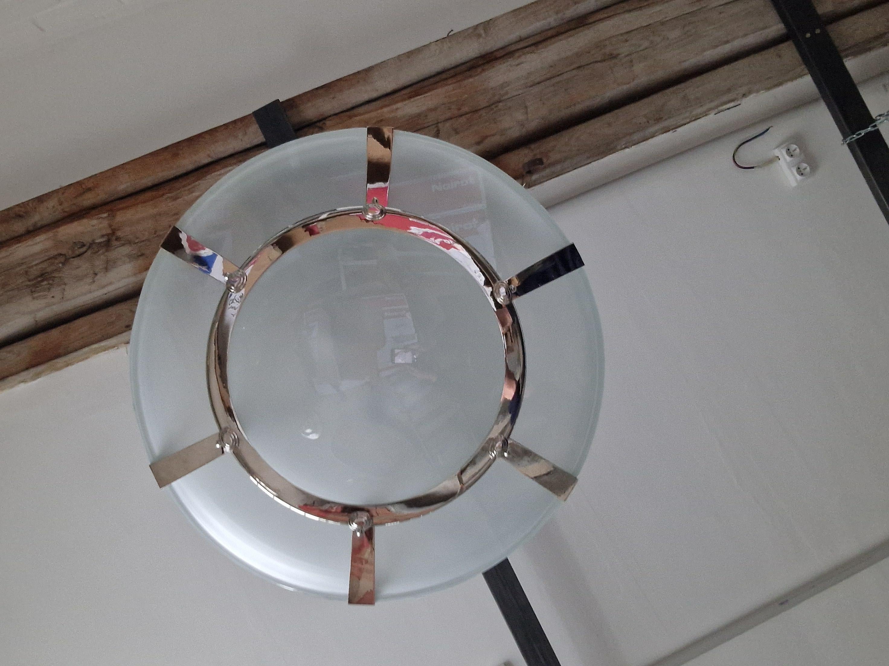 XXI secolo e contemporaneo Lampadario Art Deco in bronzo in vendita