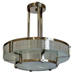 Art Deco Bronze Chandelier