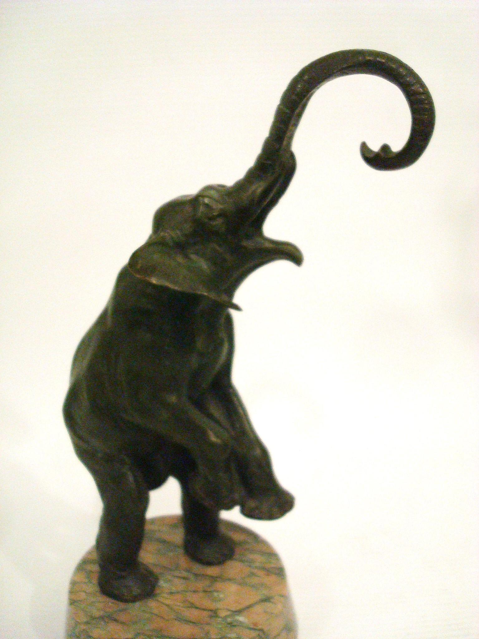 Elefante da circo in bronzo Art Deco di Charles Paillet, Francia, anni '20 in vendita 3