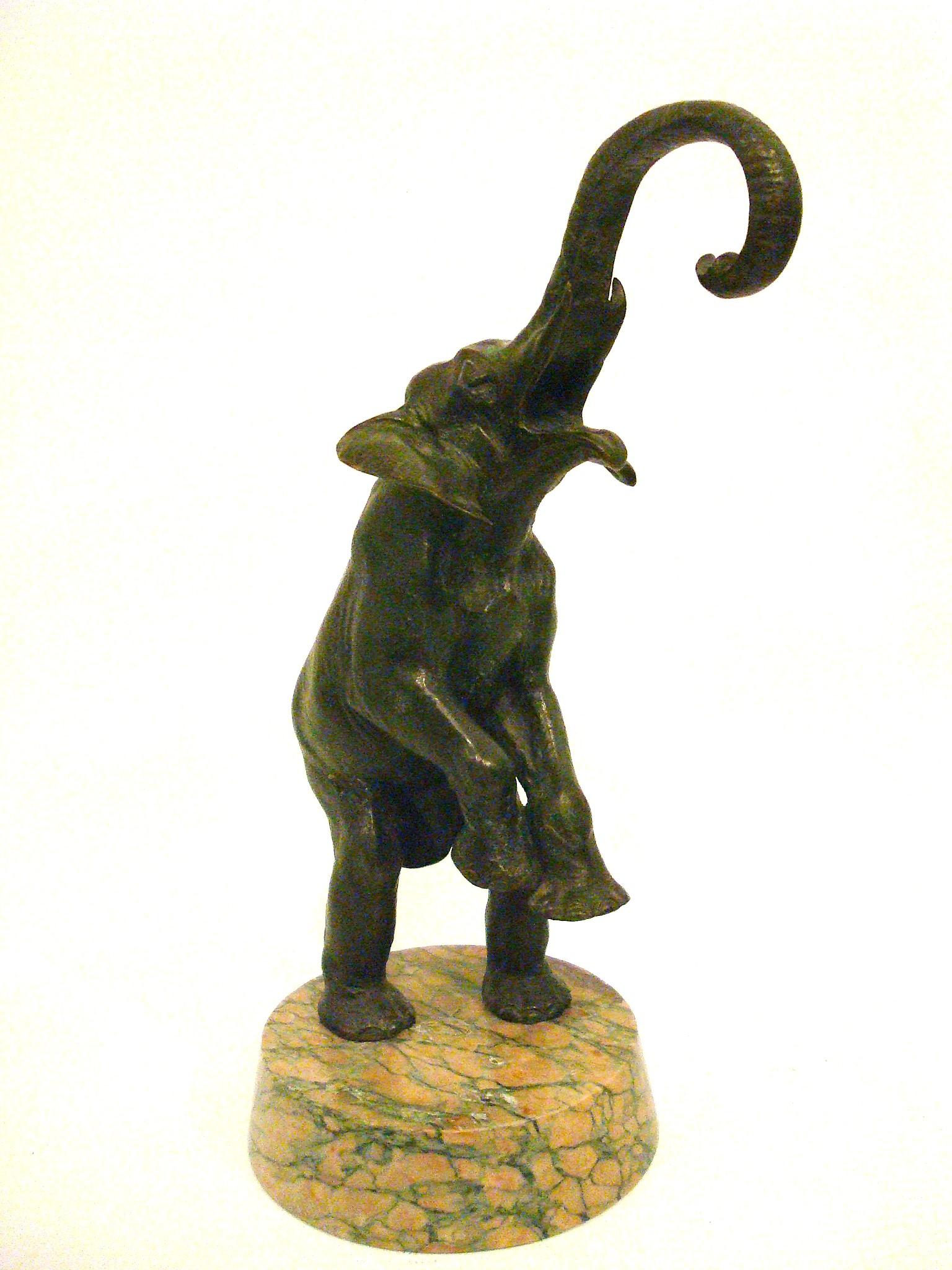Art Déco Elefante da circo in bronzo Art Deco di Charles Paillet, Francia, anni '20 in vendita