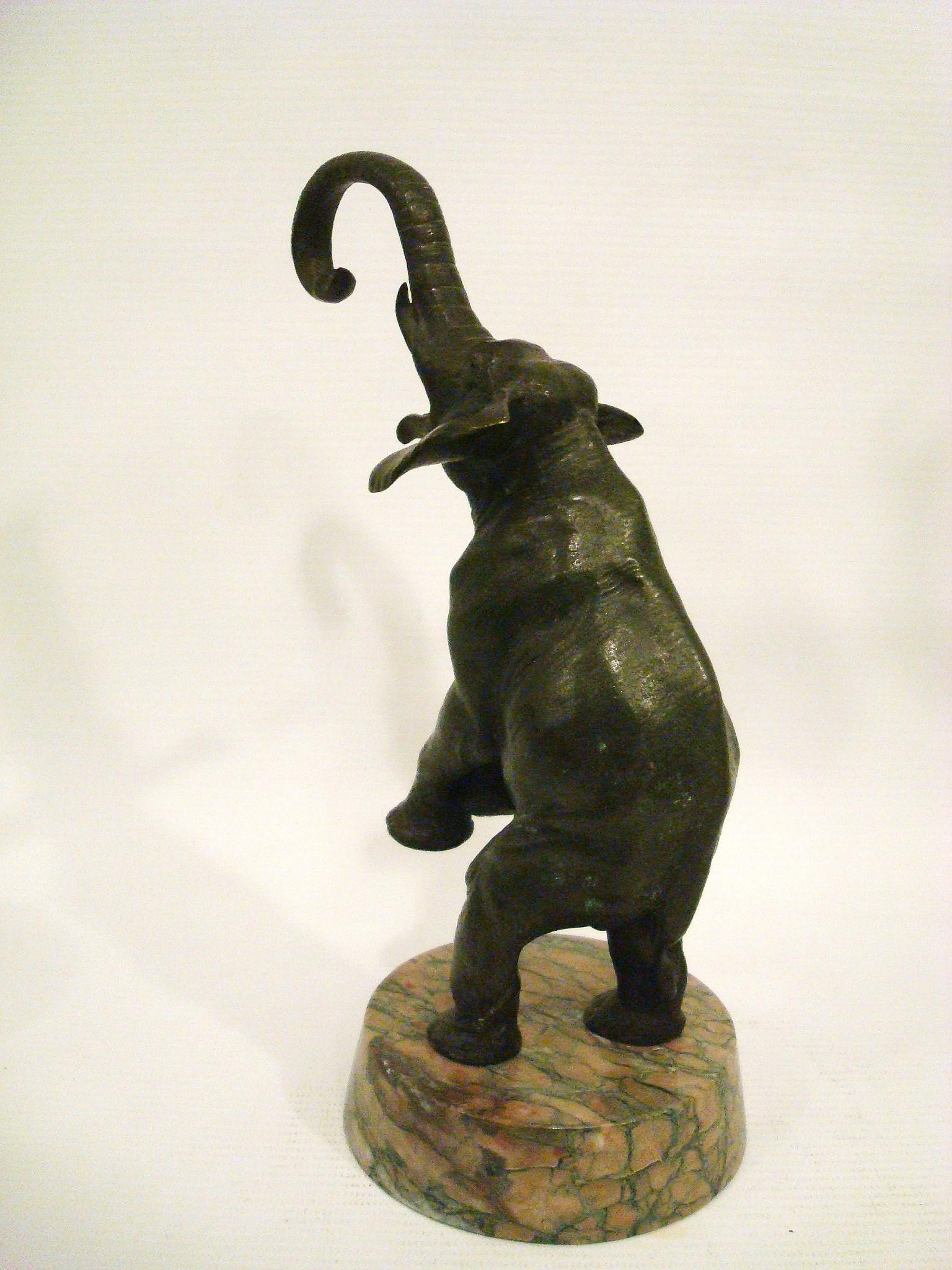 Elefante da circo in bronzo Art Deco di Charles Paillet, Francia, anni '20 in vendita 1