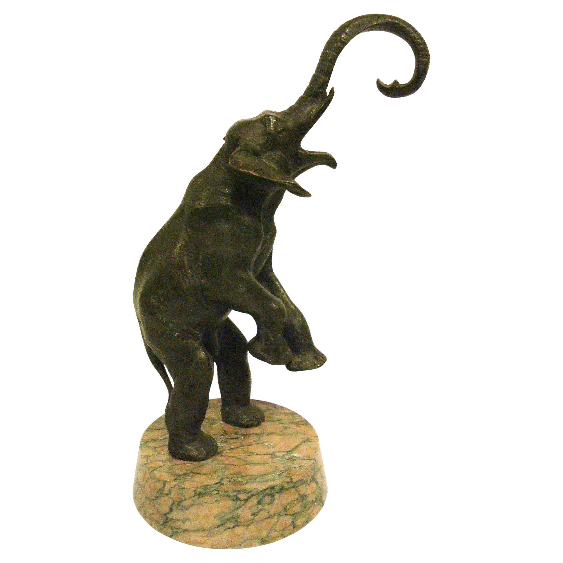 Elefante da circo in bronzo Art Deco di Charles Paillet, Francia, anni '20 in vendita