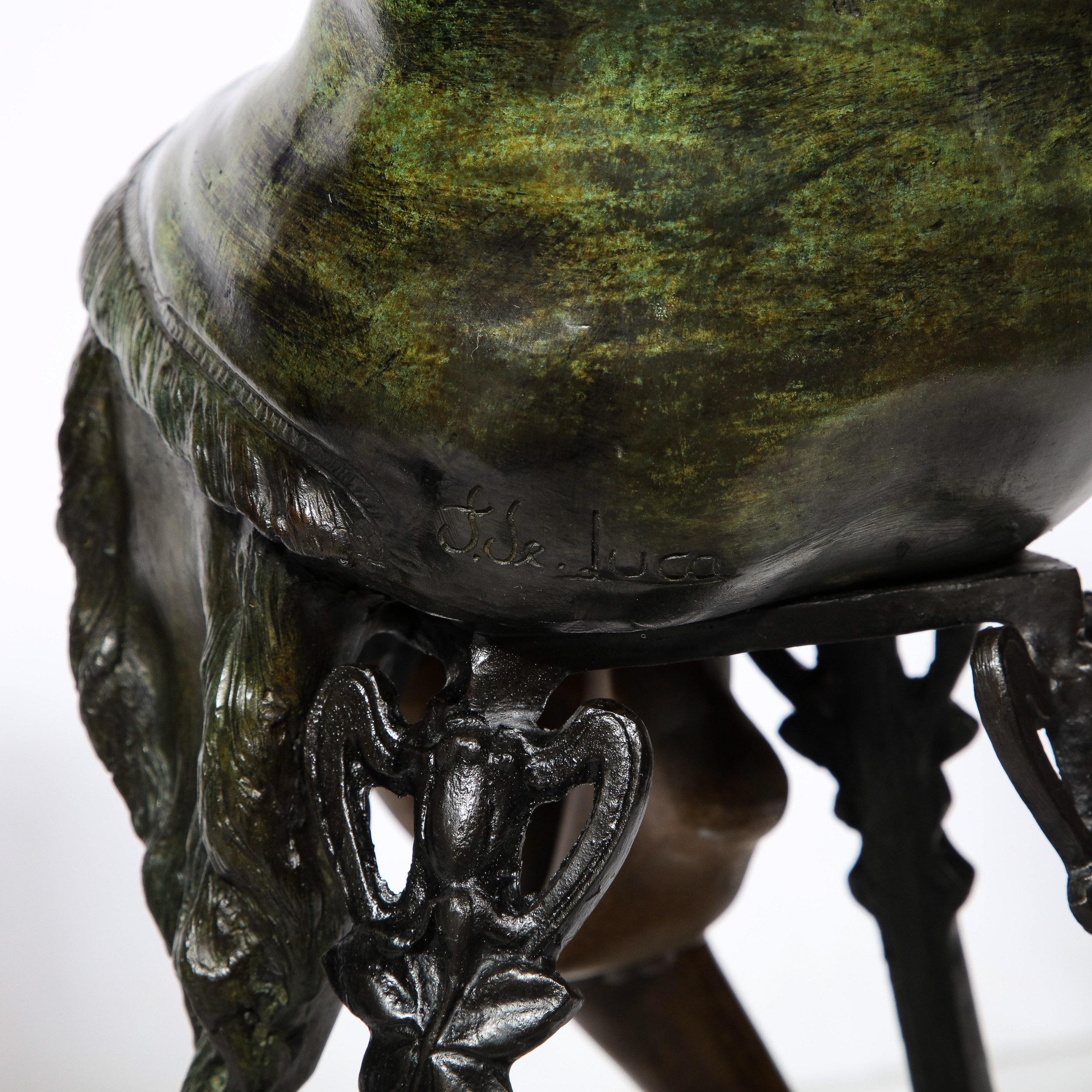 Sculptures Art déco de Flappers assis de Ferdinando De Luca en vente 4