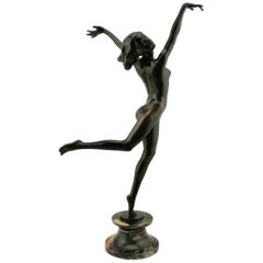 Art Deco Bronze Dancer by Joseph Lorenzl, circa 1930