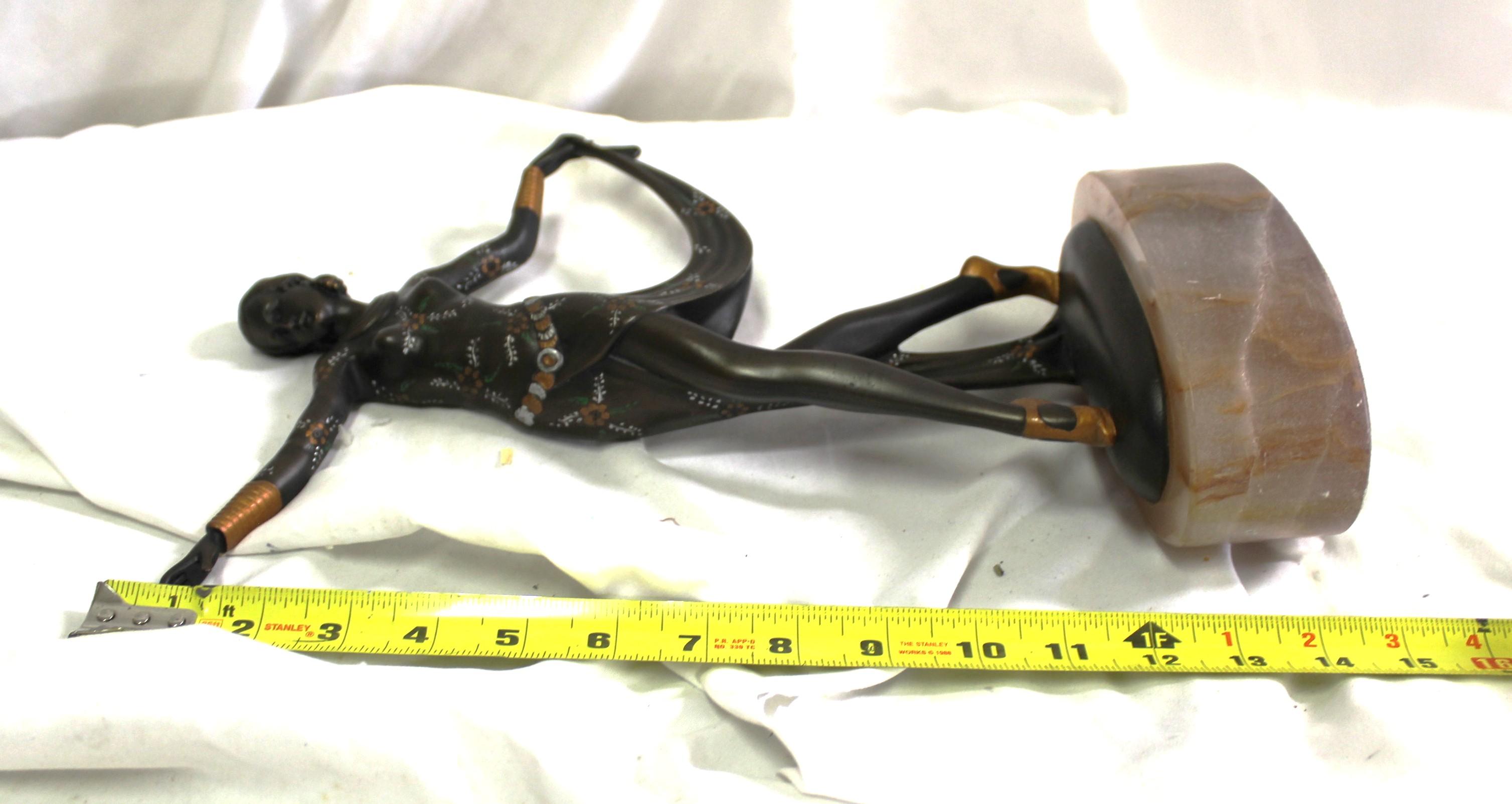 Art Deco Bronze , Dancer , England  After Lorenzl For Sale 2