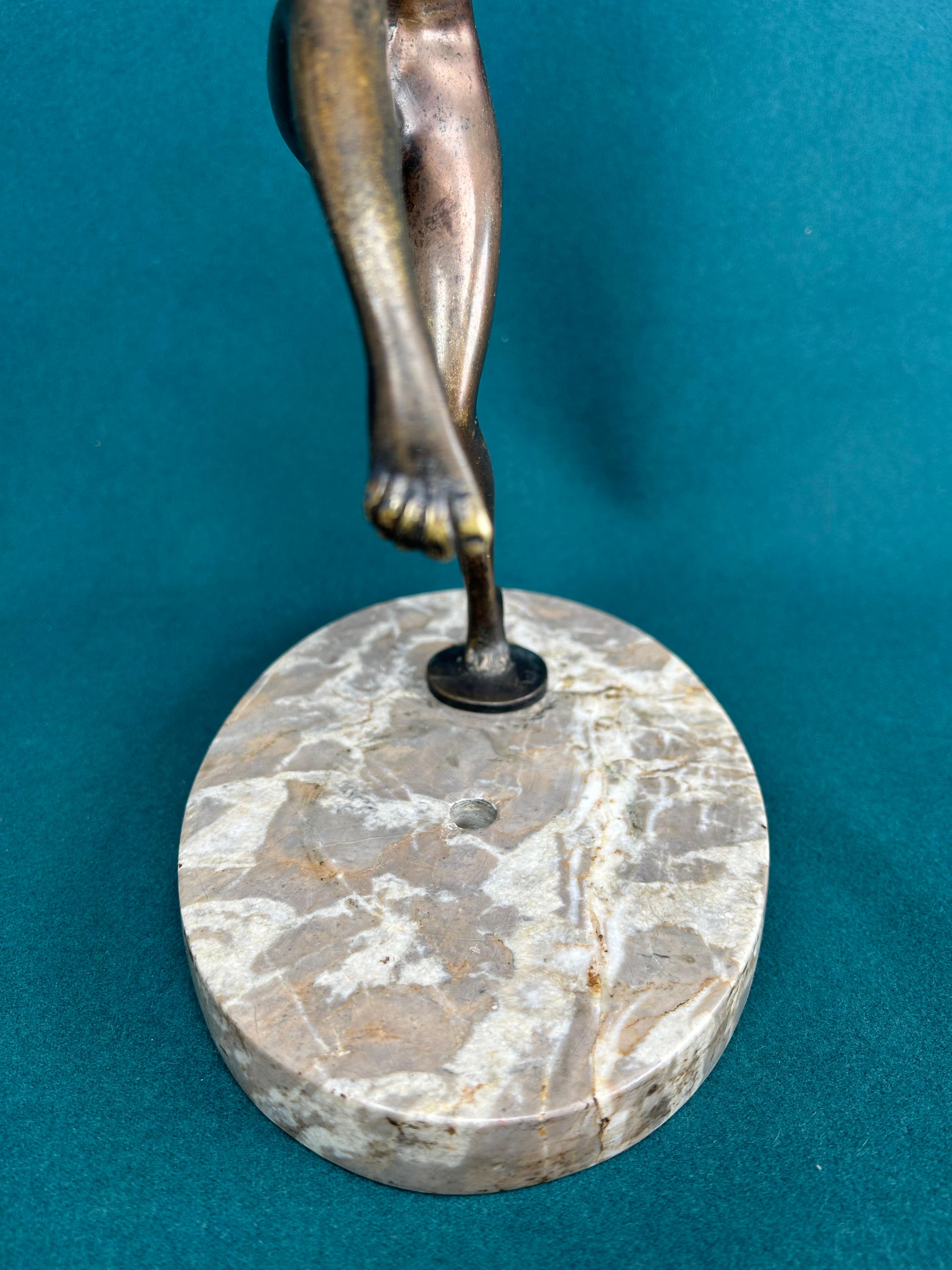 Danseuse de bronze Art déco en vente 2