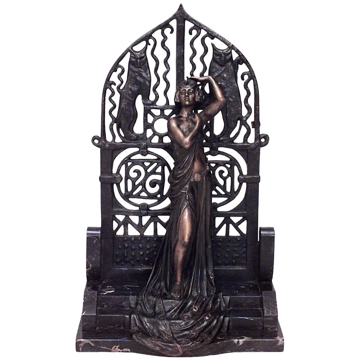 Bronze-Tanzende Dame im Art déco-Stil