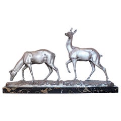 Cerf Art Déco en bronze