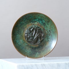 Art Deco Bronze Dish / Bowl by Niels Dam Ravn for Nordisk Malm, Denmark, 1930s.