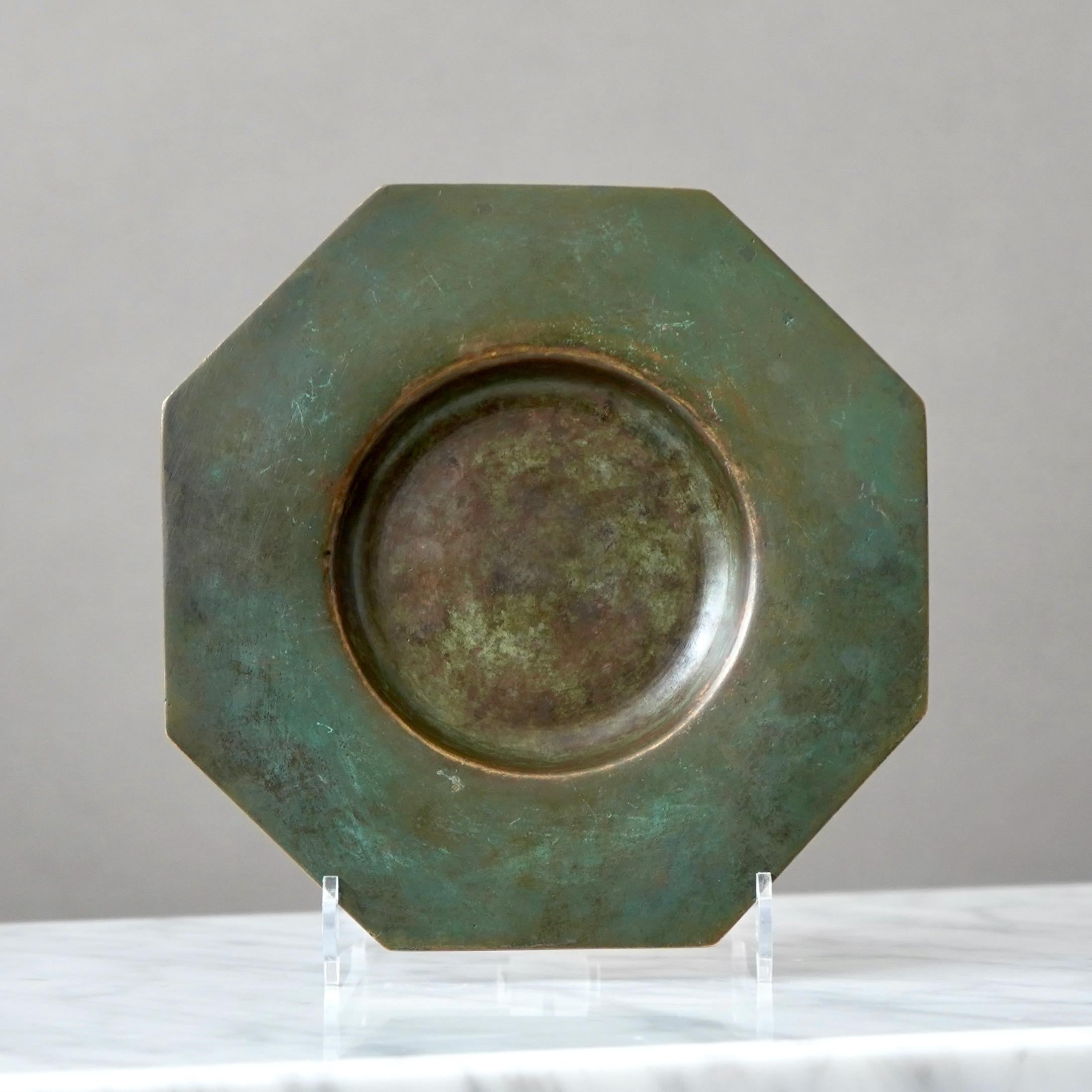 Swedish Art Deco Bronze Dish by GAB Guldsmedsaktiebolaget, Sweden, 1930s For Sale