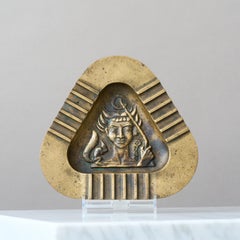 Art Deco Bronze Dish by Ulla Fogelklou-Skog, Ystad Metall / Brons, Sweden, 1940s