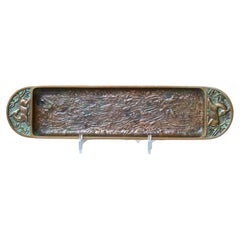 Art Deco Bronze Dish / Pen Tray by Evan Jensen, Denmark, 1930s