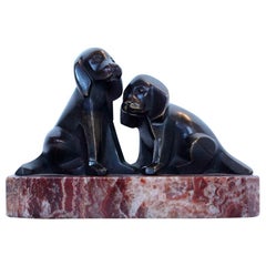 Art Deco Bronze Dogs