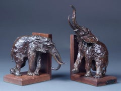 Art Deco Bronze Elephant Book-Ends