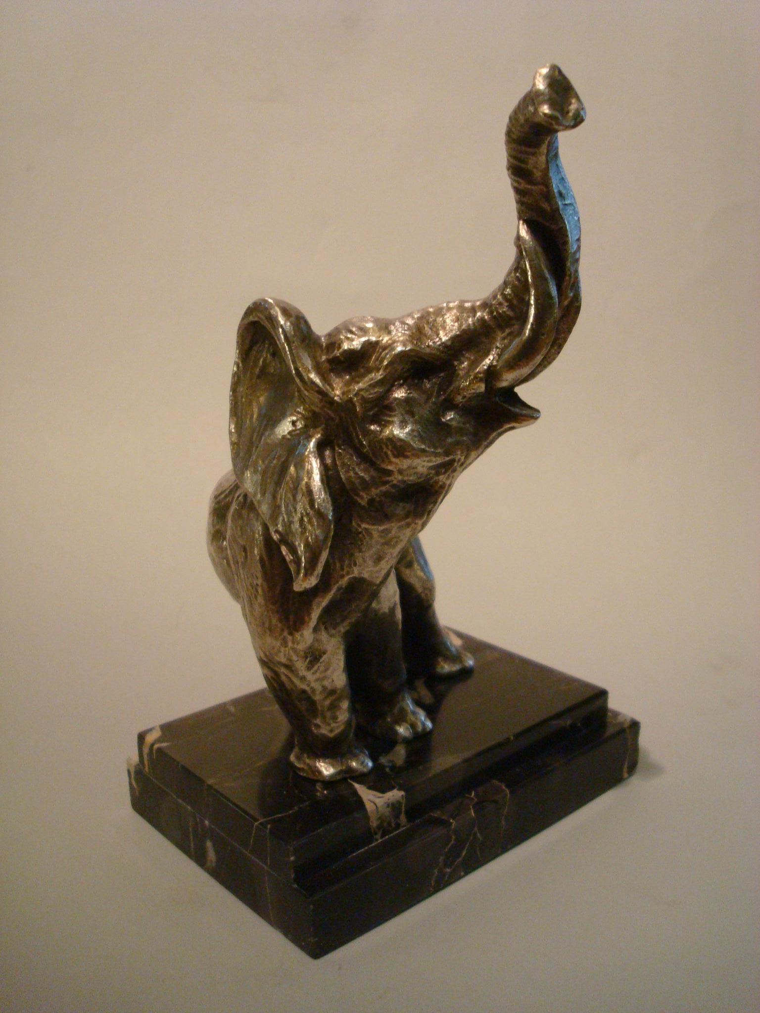 Art Deco Bronze Elephant Bookends by Fontinelle 6