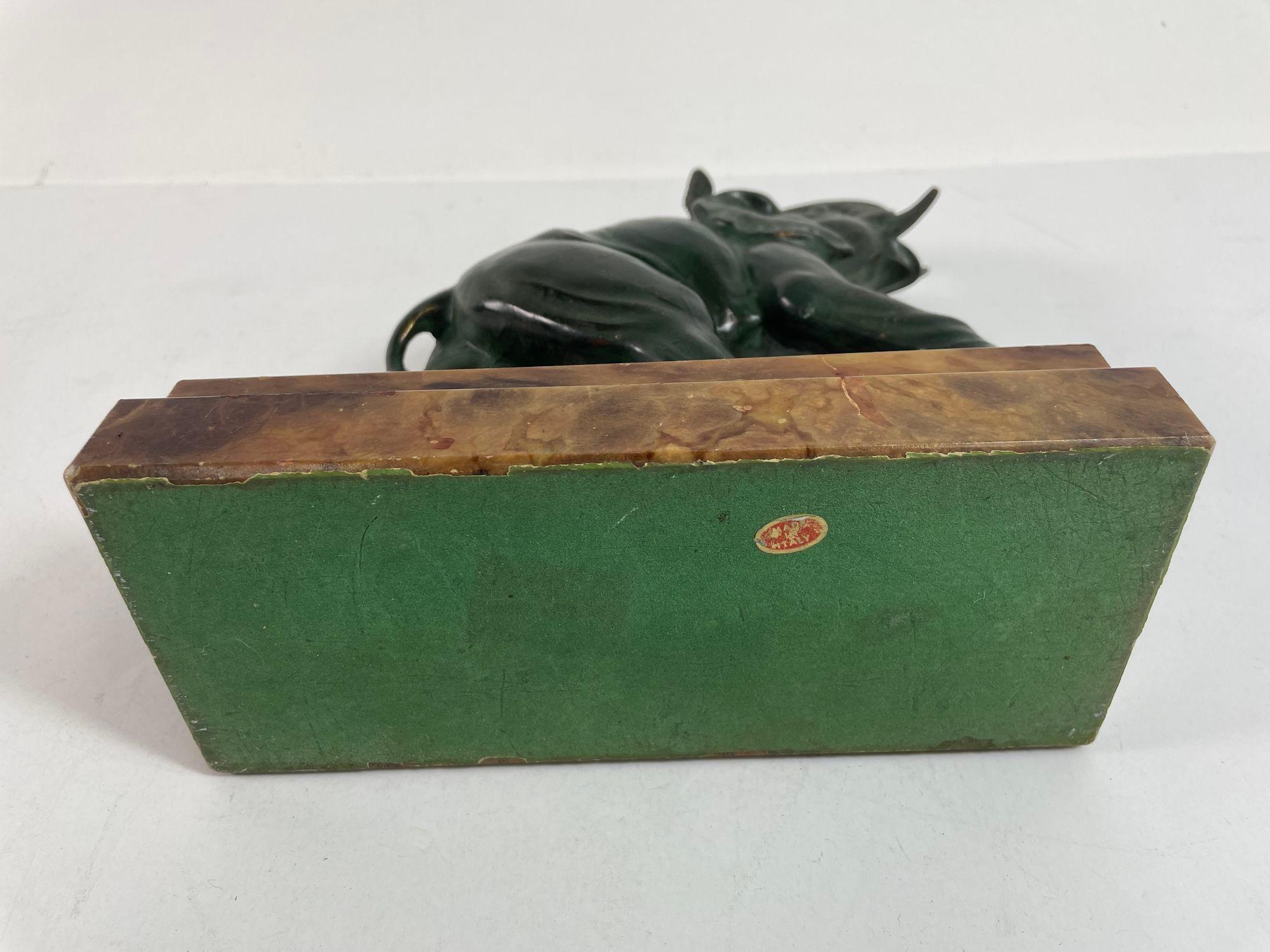 Art Deco Bronze Elephant Sculpture with Raised Trunk Made in Italy For Sale 2