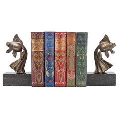 Art Deco Bronze Fancy Goldfish Bookends By Georges Raoul Garreau French 1920's