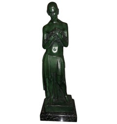 Art Deco Bronze Figur Antoine Vriens Classic 1928 1 von 6 Total Art Deco