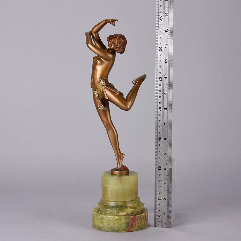 Art Deco Bronze Figure Entitled 'Erotic Dancer' by Bruno Zach 4