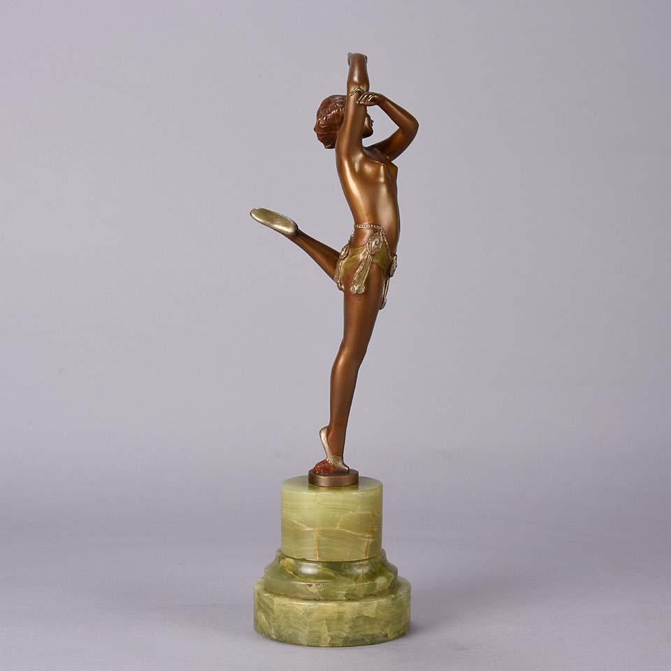 Cast Art Deco Bronze Figure Entitled 'Erotic Dancer' by Bruno Zach