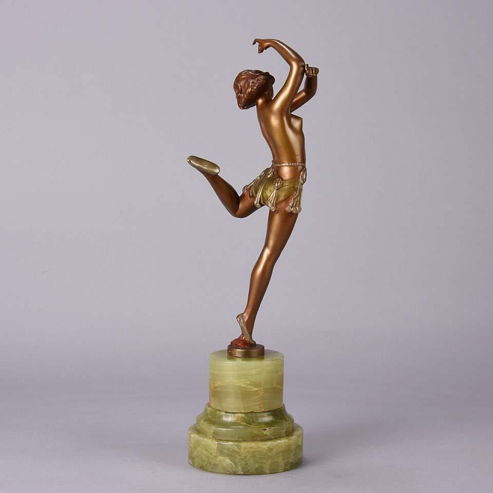 Art Deco Bronze Figure Entitled 'Erotic Dancer' by Bruno Zach In Excellent Condition In London, GB