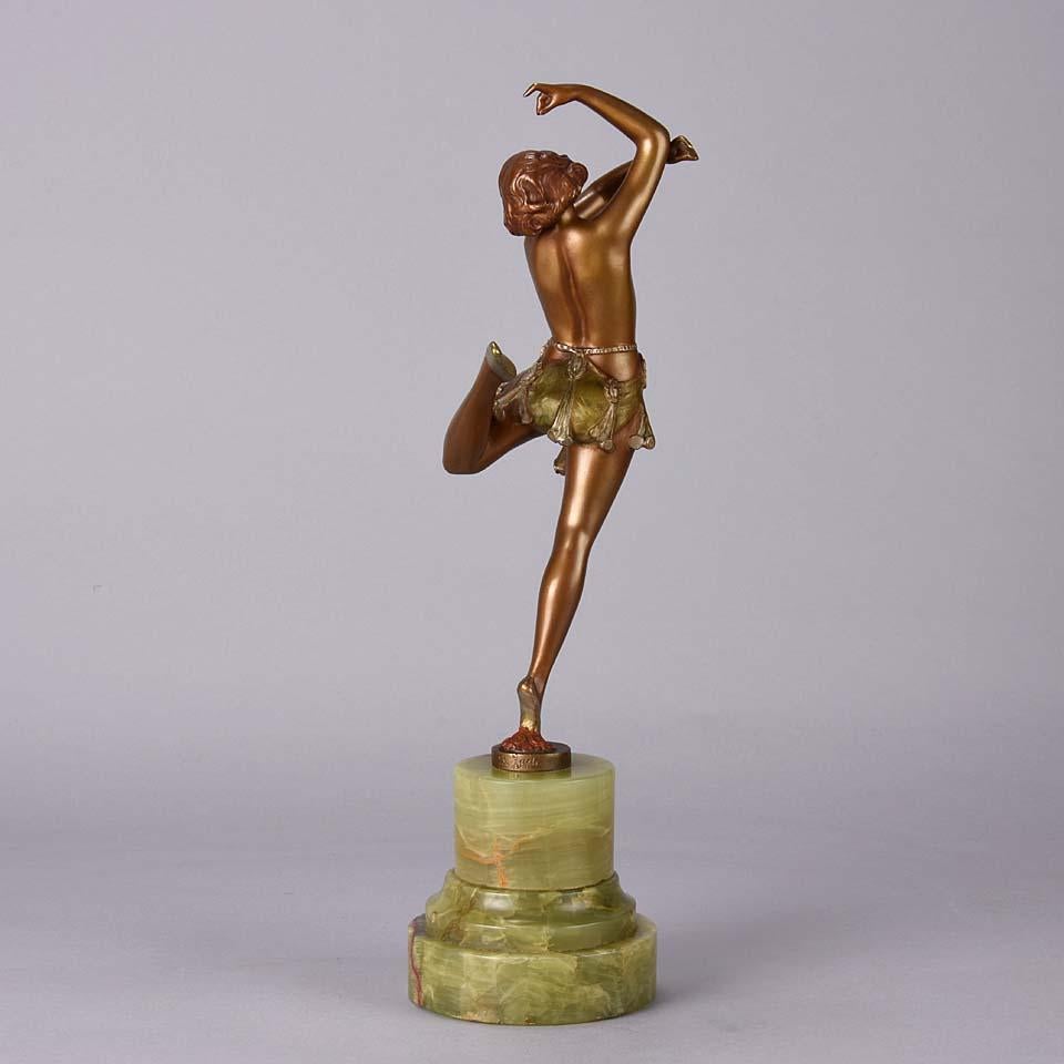 Early 20th Century Art Deco Bronze Figure Entitled 'Erotic Dancer' by Bruno Zach