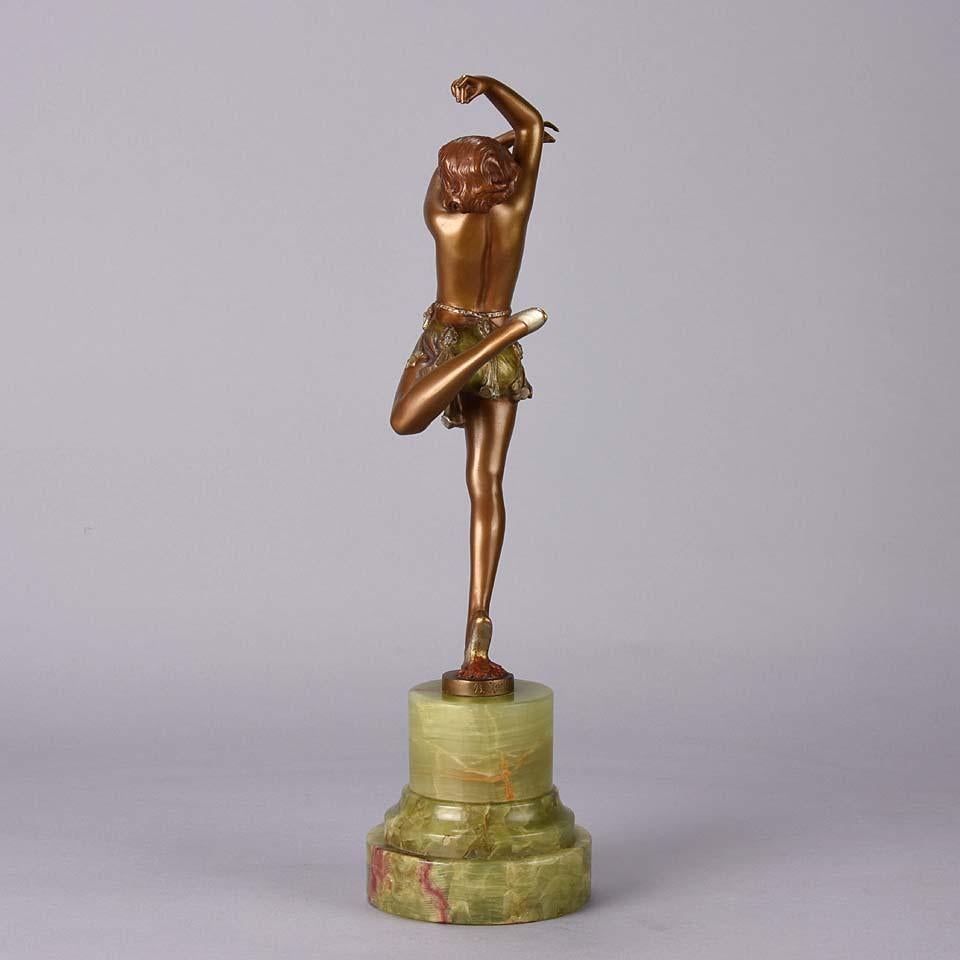 Art Deco Bronze Figure Entitled 'Erotic Dancer' by Bruno Zach 1